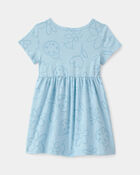 Baby Girl Floral Ladybug Short-Sleeve Dress - Blue, image 2 of 4 slides