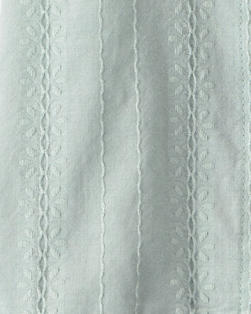 Baby Girl Button-Down Peplum Tank Top - Green, 