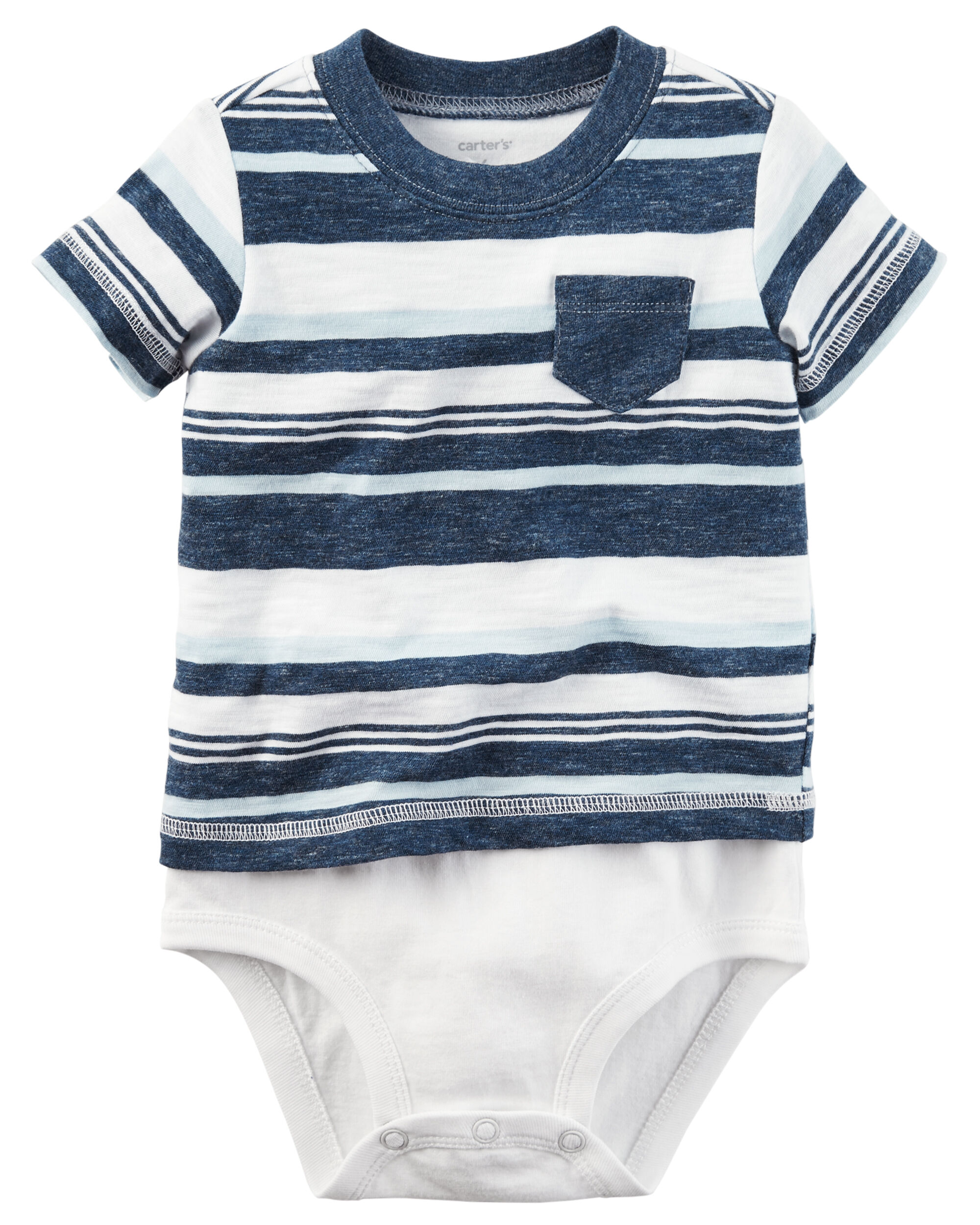 Layered Look Indigo Striped Bodysuit Carter S Oshkosh Canada