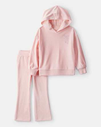 Toddler 2-Piece Ballerina Hoodie & Pant Set - Pink, 