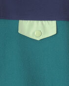 Toddler Boy 2-Piece colour Block Fleece Pullover & Pant Set - Navy Blue/Green, image 3 of 5 slides