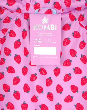 Toddler Girl Girl Kombi  Petal Waterproof Rain Jacket- Pink, 