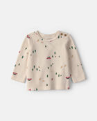 Baby Boy 2-Piece Reindeer Long-Sleeve Sweater Overall Set - Red/Cream, image 3 of 6 slides