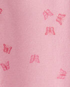 Toddler Butterfly Print French Terry Drawstring Joggers - Pink, image 3 of 4 slides
