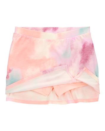 Girls Tie-Dye Pull-On Golf Skort - Pink/Blue, 