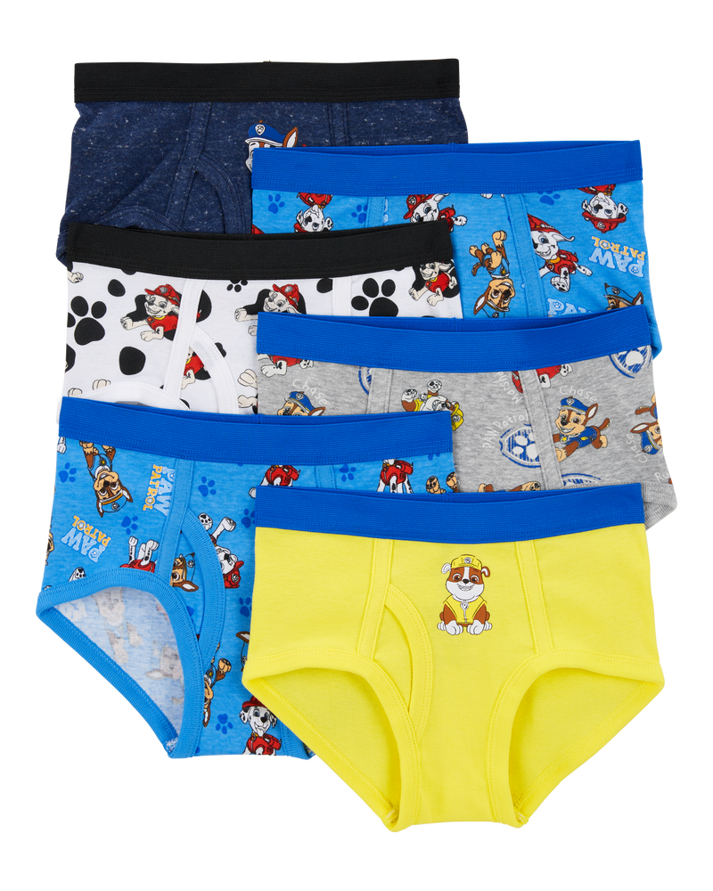 Toddler 6-Pack PAW Patrol Cotton Briefs Underwear, image 1 of 2 slides
