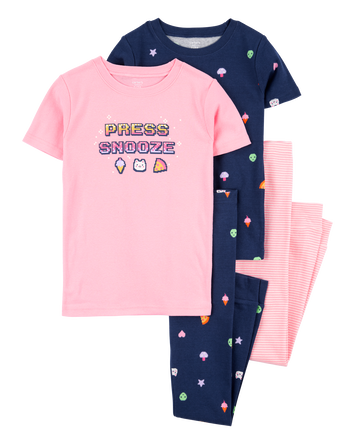 Kid 4-Piece Gamer Cotton Pyjamas, 