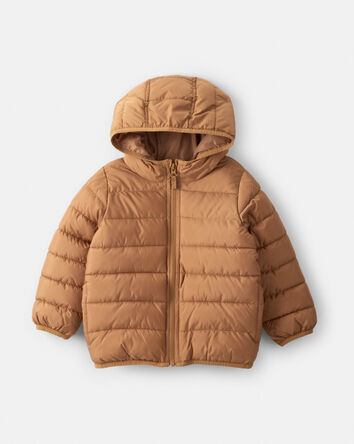 Tout-petit gar&ccedil;on - Blouson matelass&eacute; compact mi-&eacute;paisseur - Brun, 