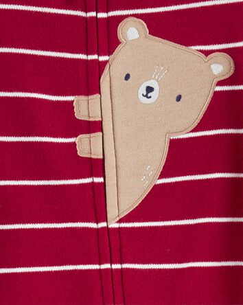 Bear 2-Way Zip Cotton Sleeper Pyjamas, 