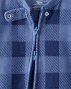 Baby Boy Yeti Plaid Loose Fit 1-Piece Pyjamas, image 2 of 5 slides