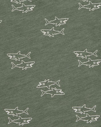 Toddler Shark Sleeveless Slub Jersey Tank, 