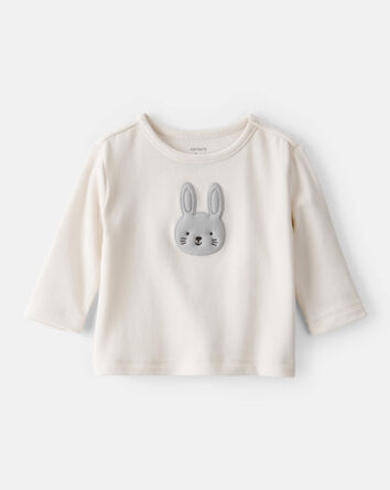 Baby Girl Bunny Long-Sleeve Tee - Ivory, 