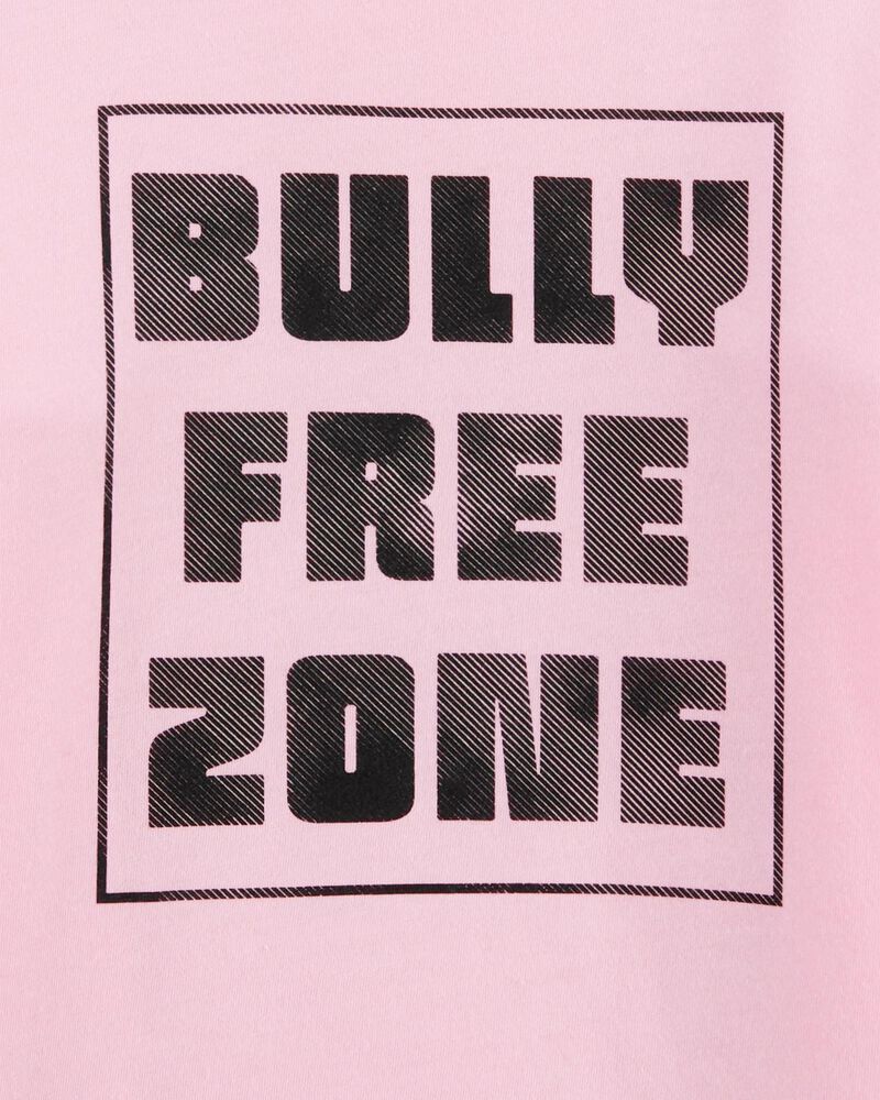 Enfant T-shirt imprimé Bully free zone - Rose, image 2 sur 3 diapositives