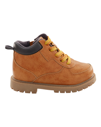 Kid High Top Faux Leather Boots, 