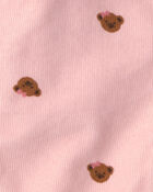 B&eacute;b&eacute; fille - Salopette en velours c&ocirc;tel&eacute; &agrave; motif ourson &ndash; Rose, image 3 sur 3 diapositives