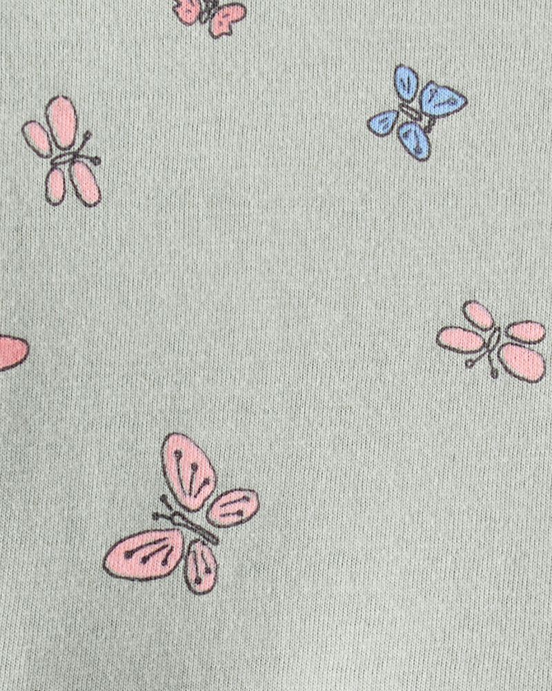 Baby Girl Butterfly Long-Sleeve Knit Dress - Green, image 3 of 4 slides