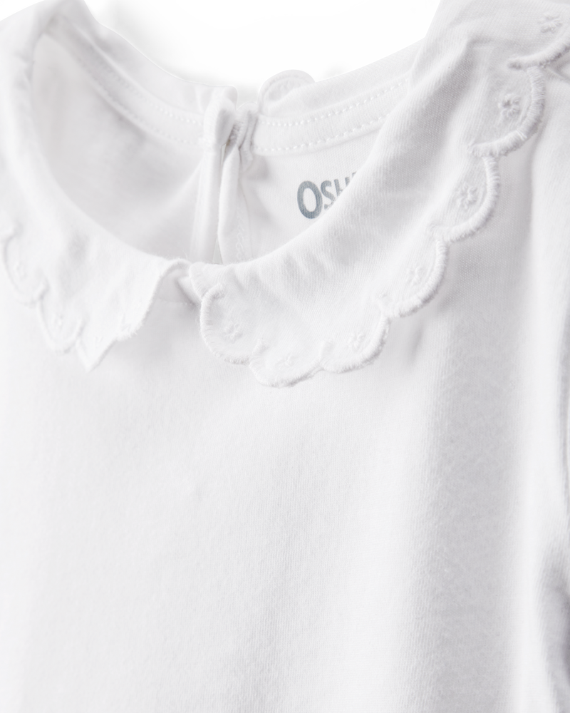 Baby Scalloped Peter Pan Collar Bodysuit, image 2 of 5 slides