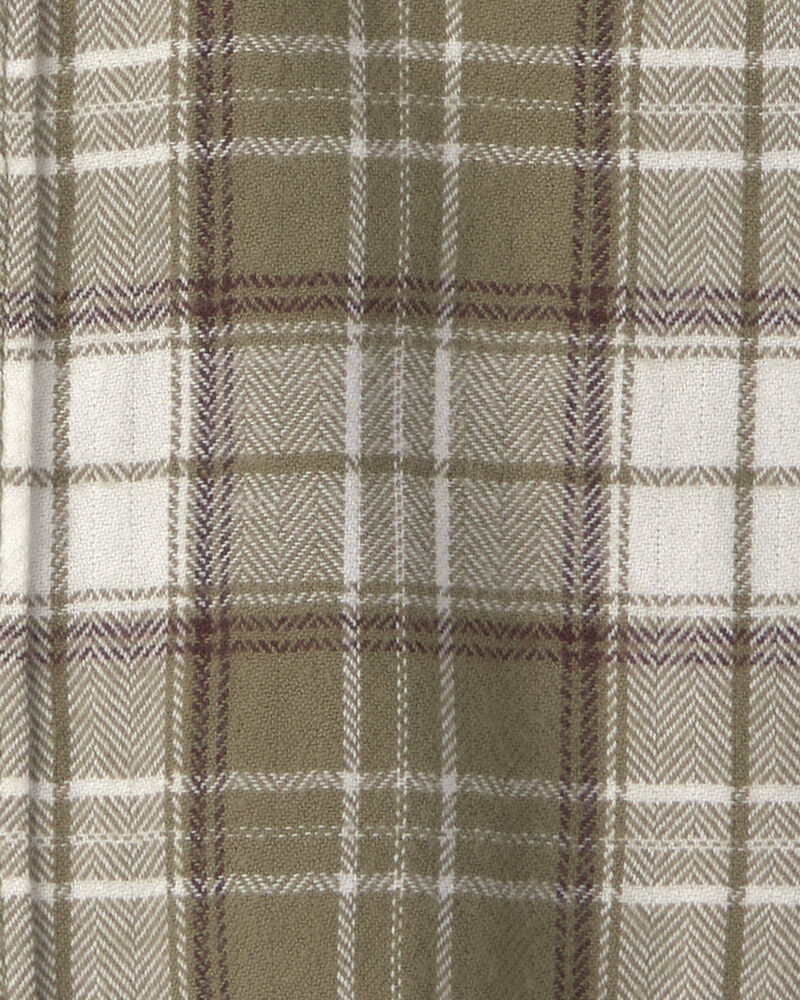 Baby Boy Organic Cotton Flannel Button-Down Shirt, image 3 of 4 slides