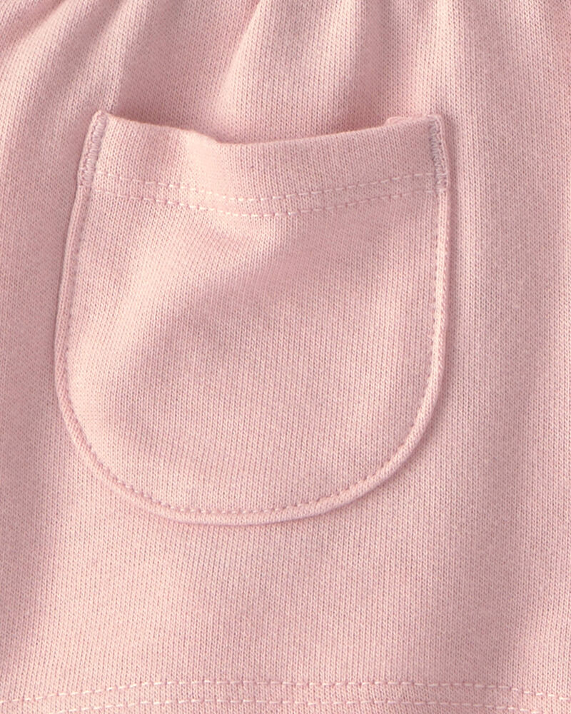 B&eacute;b&eacute; fille - Ensemble 2 pi&egrave;ces haut fleuri &agrave; volants et short - Rose, image 4 sur 4 diapositives