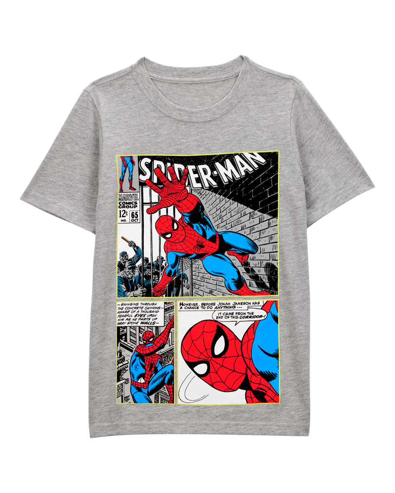 Gar&ccedil;ons - T-shirt &agrave; manches courtes imprim&eacute; MarvelMC Spider-Man - Gris, image 1 sur 3 diapositives