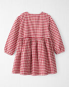 Toddler Girl Organic Cotton Flannel Dress, image 2 of 5 slides