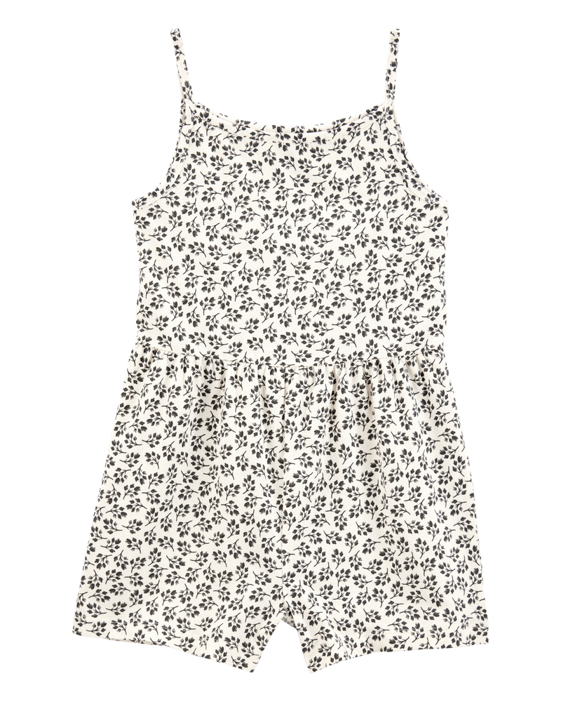 Girls Floral Tank Romper, image 1 of 3 slides