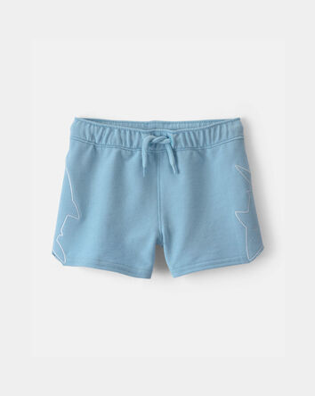 Baby Boy Shark French Terry Shorts - Blue, 