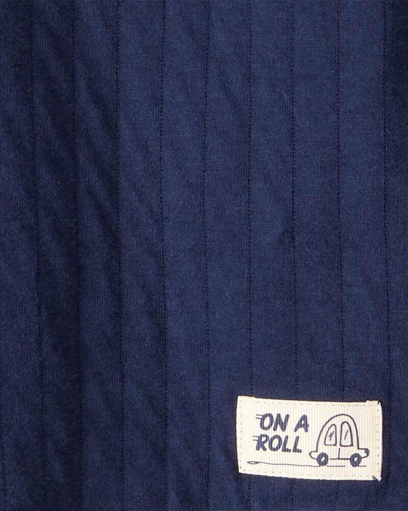 Toddler Boy 2-Piece Hooded Tee & Pant Set - Navy, image 2 of 3 slides