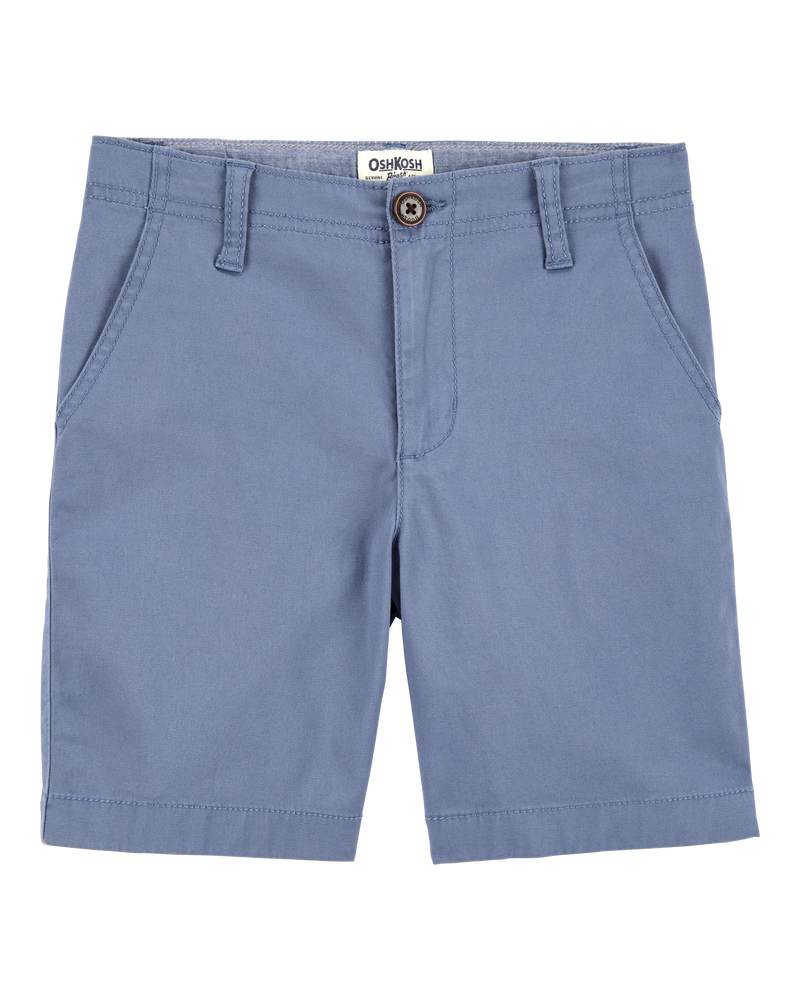 Kid Flat-Front Shorts - Blue, image 1 of 4 slides