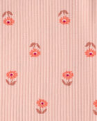 B&eacute;b&eacute; fille - Ensemble 3 pi&egrave;ces cache-couches &agrave; motif floral et pantalon &ndash; Rose, image 3 sur 3 diapositives