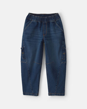 Filles - Jean &agrave; jambe ballon en denim - D&eacute;lav&eacute; moyen, 