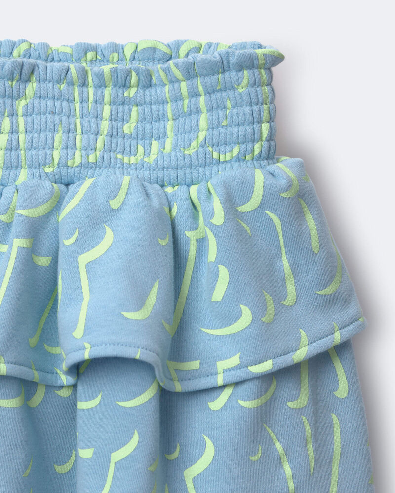 Tout-petit fille - Jupe smock&eacute;e &agrave; &eacute;tages et imprim&eacute; Otter Avenue - Bleu/Vert lime, image 5 sur 5 diapositives