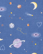 Kid Space Print Snug Fit Cotton 4-Piece Pyjamas, image 3 of 4 slides