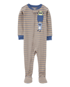 Toddler 1-Piece Monster Print 100% Snug Fit Cotton Footie Pyjamas, image 1 of 4 slides