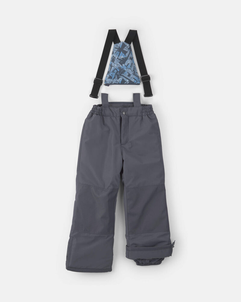 Boys  2 Piece Snowsuit With Chest Pocket- Grey, image 3 of 11 slides