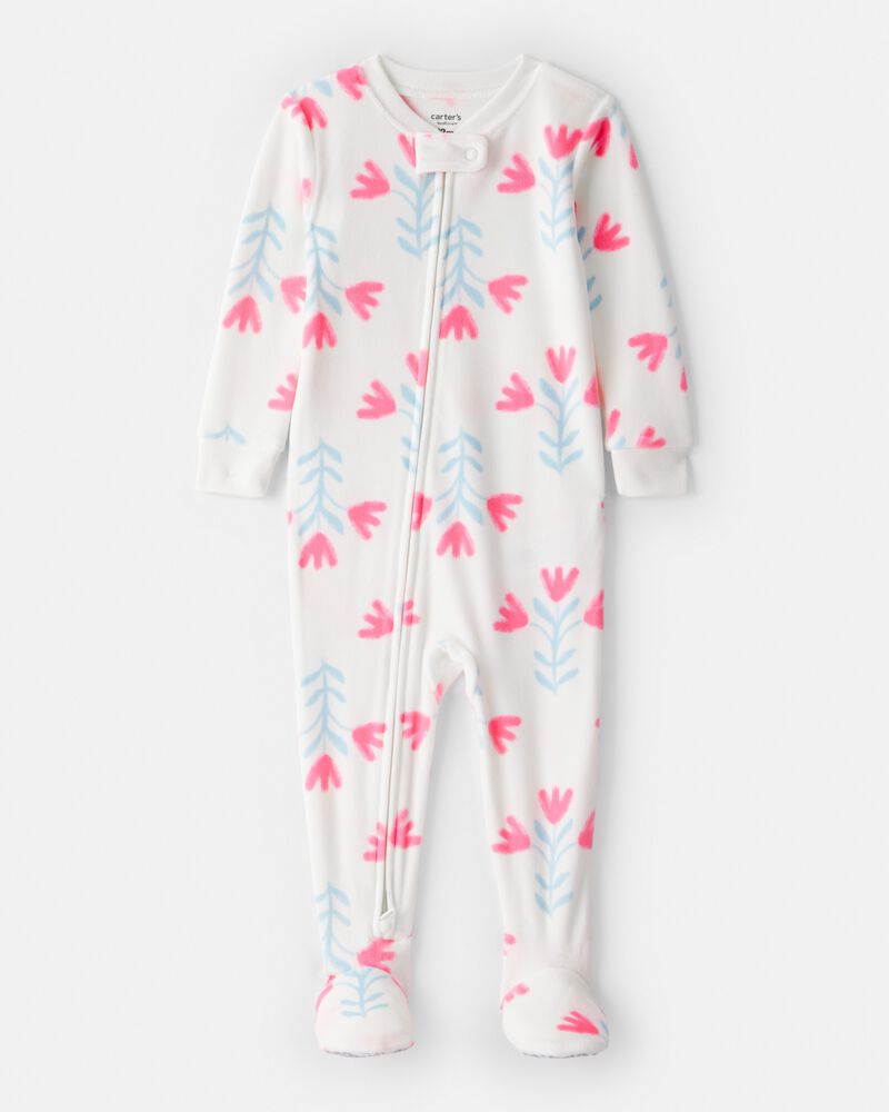 Tout-petit fille - Pyjama 1 pi&egrave;ce en coton ajust&eacute; fleuri DreamPlush, image 1 sur 2 diapositives