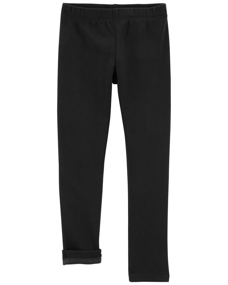 Black Cozy Fleece Leggings