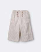 Toddler Girl Sailor Pant in Stripes - Cream/Grey, image 2 of 7 slides