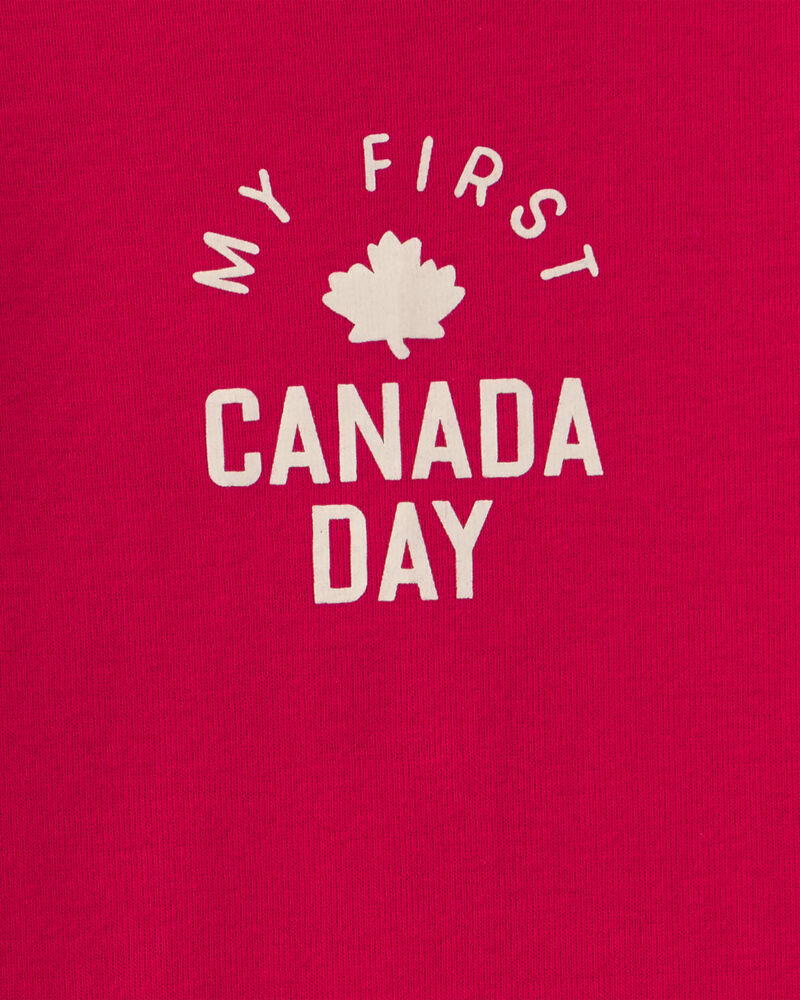 Baby My First Canada Day Bodysuit - Red, image 2 of 3 slides