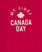 Baby My First Canada Day Bodysuit - Red, image 2 of 3 slides