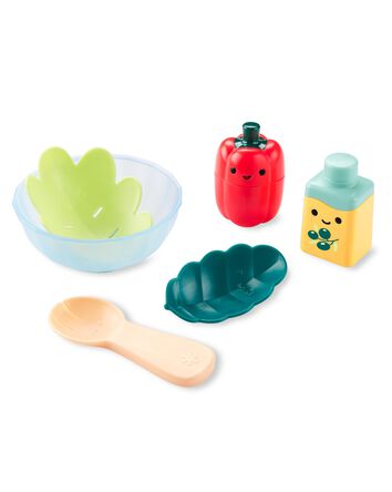 Coffret de jouets de bain Caf&eacute; tub-to-table et salade &agrave; pr&eacute;parer et servir, 