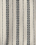 Baby Boy Striped Short-Sleeve Romper - Black/Ivory, image 4 of 5 slides