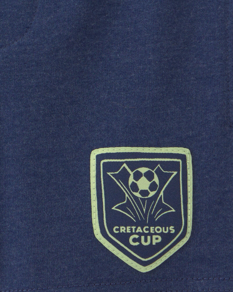Tout-petit gar&ccedil;on - Short en jersey bouclette, soccer et dinosaure - Bleu marine, image 4 sur 4 diapositives