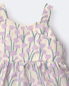Toddler Girl Peplum Tank Top in Wildflower Print - Cream, image 6 of 6 slides
