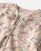 Baby Girl Organic Cotton Sleeper in Floral, image 3 of 5 slides