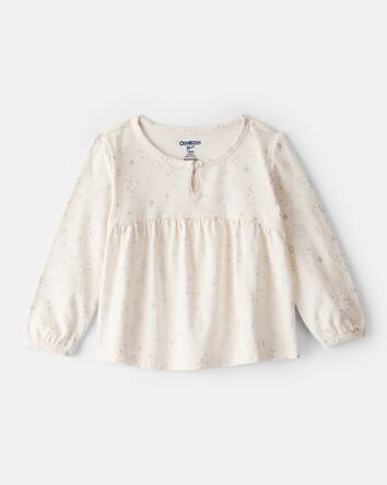 Baby Girl Floral Top - Ivory, 