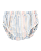 Baby Striped Flutter Sleeves Dress, image 3 of 5 slides