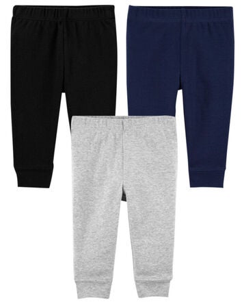 Baby 3-Pack Pull-On Pants, 