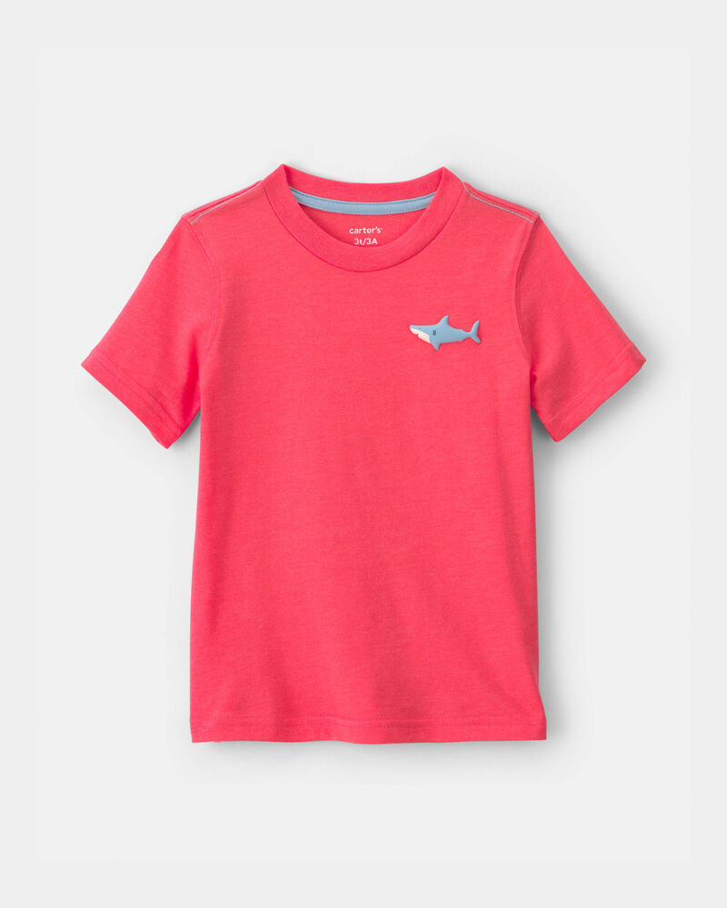 Tout-petit gar&ccedil;on - T-shirt &agrave; imprim&eacute; requin - Orange, image 1 sur 4 diapositives