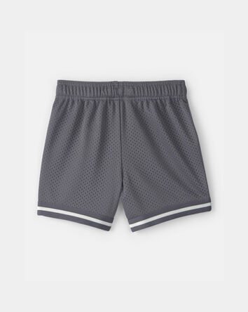 Tout-petit gar&ccedil;on - Short de sport en maille, &agrave; rayures - Gris, 